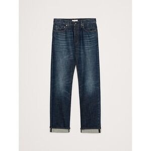 Banana Republic Selvedge Straight Jeans Dark Blue 34 New With Tags